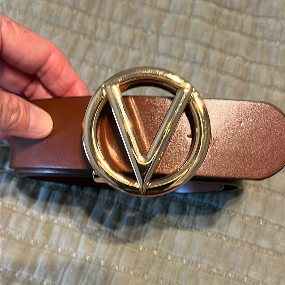 Mario Valentino brown leather with gold buckle